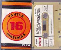 C-kasetti. 16 tähteä, 16 iskelmää, 1975. Alkuperäiset esittäjät.  -   ROKA 8.