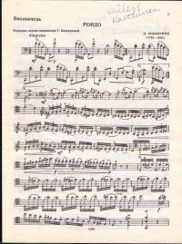 Sellonuotit - Boccherini: Rondo ja M de Falla: Tulitanssi - Kappaleita sellolle ja pianolle, 1980. Erilliset sellonuotit mukana.  Katso sisältö kuvista.