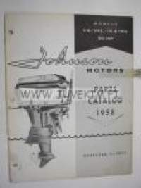 Johnson 50 hp models V4 - V4L - 10 &amp; 10H outboards 1958 parts catalog -varaosaluettelo