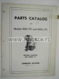 Johnson 25 hp models RDE-17C, RDEL-17C outboards 1955 parts catalog -varaosaluettelo