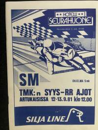 TMK:n syys-RR ajot Artukaisissa 12-13.9.1981 - Käsiohjelma