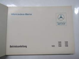Mercedes-Benz 1625, 1628, 1633, 1638, 1928, 1933, 1938 Betriebsanleitung -alkuperäinen auton mukana toimitettu käyttö- ja huolto-ohjekirja, perusteellinen, saksaksi