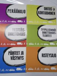Liikenneturva - 7 kpl erilaisia liikenteen vaaratekijöitä koskevia opas- ja ohjepainatteita