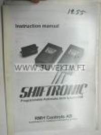 Shiftronic programmable automatic shift system / RMH Controls AB -instruction book