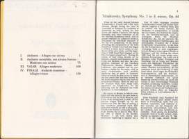 Musiikki - Pjotr Tšaikovski - Symphony No 5 in E Major Opus 64. Nuottivihko/Partituuri,  19x13 cm.
