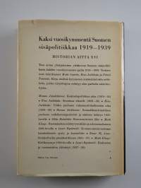 Kaksi vuosikymmentä Suomen sisäpolitiikkaa