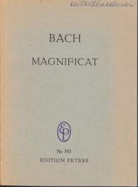 Musiikki - Bach Magnificat - Partituuri.  N:o 538.