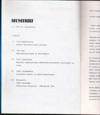 Musiikki (-lehti) - 1975 vuosikerta 1-4, 4 numeroa.  Katso sisältö kuvista.