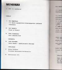 Musiikki (-lehti) - 1975 vuosikerta 1-4, 4 numeroa.  Katso sisältö kuvista.