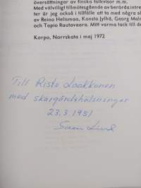 Sånger från skärgård och land. Egna sånger, visor och texter, tonsättningar, översättningar (signeerattu, tekijän omiste)