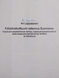 Kalastuskulttuurin tallennus Suomessa : kalastusmuseotoiminnan kehitys, kalastusmuseokokoelmat sekä kalastusmuseotoiminnan tehtävä ja tulevaisuus (signeerattu)
