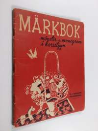 Märkbok mönster och monogram i korsstygn