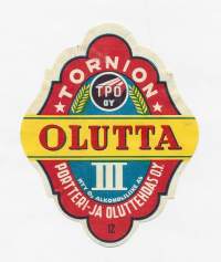 Tornion III Olutta  -  olutetiketti