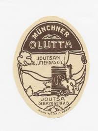 Munchener Olutta - olutetiketti ( Björkell lito Vaasa)