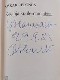 Kostaja kuoleman takaa (signeerattu, tekijän omiste)