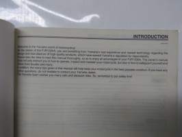 Yamaha FJR1300A Owner&#039;s Manual (3P6-28199-E1) -käyttöohjekirja englanniksi