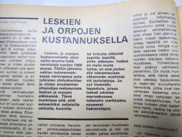 Kotiliesi 1970 nr 8, 24.4.1970, Lesket ja orvot, Koulujen työrauha, Lea ja Lasse Nevanlinnan talo Kauniainen, Terveysmatka Romaniaan, Syysmuoti, Puhelunvälittäjä, ym