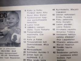 Kotiliesi 1972 nr 5, 3.3.1972, Domino pikapystytystalossa, Nollarajalla - maitokaupan myyjä, Meitä vaivaa virus, Koulukyydit,Pikku palleroille,Lastenpöydän astiat...