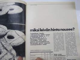 Kotiliesi 1972 nr 5, 3.3.1972, Domino pikapystytystalossa, Nollarajalla - maitokaupan myyjä, Meitä vaivaa virus, Koulukyydit,Pikku palleroille,Lastenpöydän astiat...