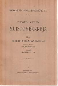 Suomen Kielen Muistomerkkejä III,1 - Kristoffer kuninkaan maanlaki