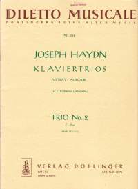 Sello-piano-viulunuotit - Joseph Haydn -Klaviertrios - Trio No. 2 C-dur, 1977. Erilliset nuotit viululle ja sellolle. Katso sisältö kuvista.
