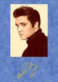 Uusi Elvis Presley juliste koko on A4 eli helppo kehystää.