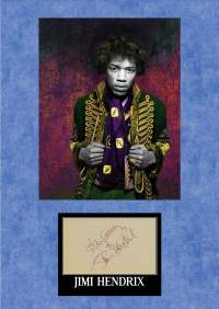 Uusi Jimi Hendrix juliste koko on A4 eli helppo kehystää.