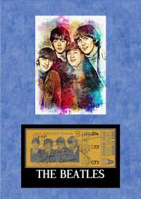 Uusi The Beatles juliste koko on A4 eli helppo kehystää.