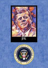 Uusi Presidentti John F. Kennedy JFK juliste koko on A4 eli helppo kehystää.