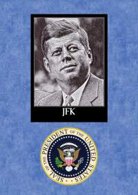 Uusi Presidentti John F. Kennedy JFK juliste koko on A4 eli helppo kehystää.