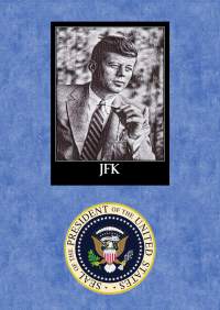 Uusi Presidentti John F. Kennedy JFK juliste koko on A4 eli helppo kehystää.