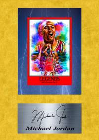 Uusi Michael Jordan Chicago Bulls juliste koko on A4 eli helppo kehystää.