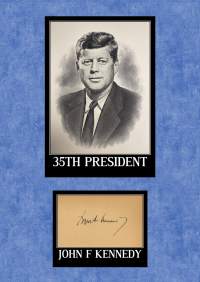 Uusi Presidentti John F. Kennedy JFK juliste koko on A4 eli helppo kehystää.