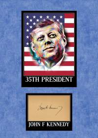 Uusi Presidentti John F. Kennedy JFK juliste koko on A4 eli helppo kehystää.