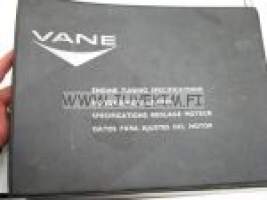 Vane engine tuning specifications -autojen säätöarvoja 