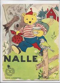 Vanha Maalauskirja NALLE 1954 Lucia Lundberg väritetty