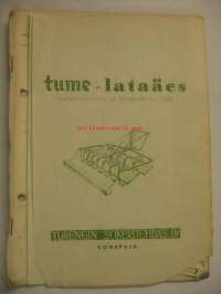 Tume lataäes varaosaluettelo ja hinnasto v.1959