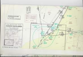 KLM Navigation chart Europe north-west 1974  Route map lentokartta - kartta 72x120 cm taitettu kirjekokoon