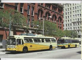 Dayton BBC ja Skoda Trolleys - linja-auto postikortti kulkematon