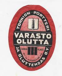 Varasto Olutta III -  olutetiketti