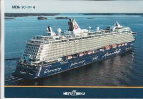 Mein Schiff 4 NB 1384  - laivaesite A5 kpko  tekniset tiedot takana