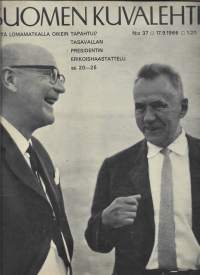 Suomen Kuvalehti 1966 nr 37 / Espoonlahti, idänsuhteet ja Kekkonen, Dipoli, Jukka Uunila,