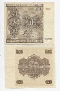 50 markkaa 1945 Litt B II