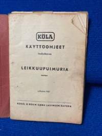 Combi leikkuupuimurin käyttöohjeet