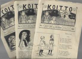 Koitto 1907 nrot 1,2 ja 3 yht 3 lehteä