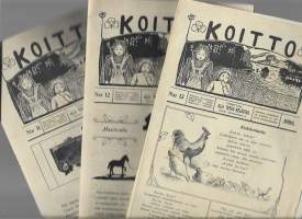 Koitto 1908 nrot  11,12 ja 13  yht 3 lehteä