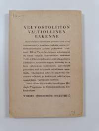 Neuvostoliiton valtiollinen rakenne