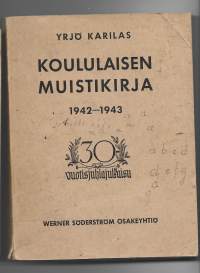 Koululaisen muistikirja 1942 - 1943WSOY
