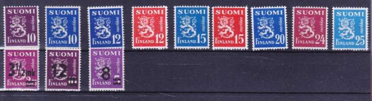 Suomi Leijonamerkit 50 erilaista + 3 (lisäpainamaa)  *.* postituore.