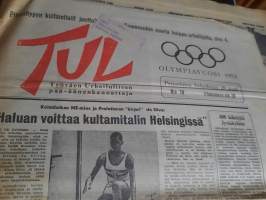 TUL Olympiavuosi pe helmikuun 29 päivä 1952 kolmiloikan ME-mies da Silva, 400 hiihtäjää Jyväskylään
